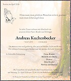 Traueranzeige Andreas Kuchenbecker